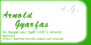 arnold gyarfas business card